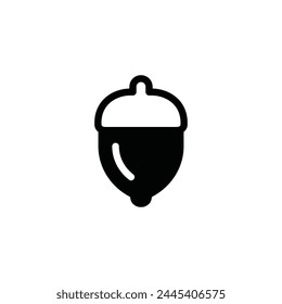 Acorn icon. Acorn peanut flat sign design. Peanuts symbol pictogram. Farm acorn vector UX UI nut icon.