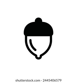 Acorn icon. Acorn peanut flat sign design. Peanuts symbol pictogram. Farm acorn vector UX UI nut icon.