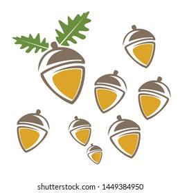 acorn icon set illustration logo design