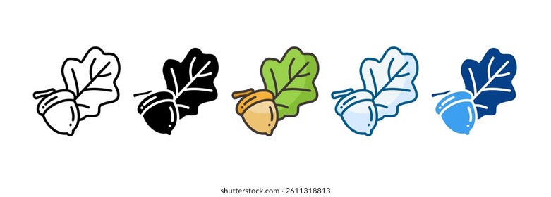 Acorn Icon Set Multiple Style Collection