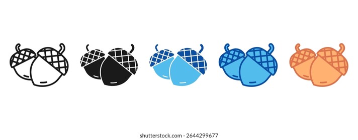 Acorn Icon Set Multiple Style Collection