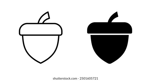acorn icon set vector design template color editable