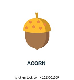 Acorn icon. Simple element from autumn collection. Creative Acorn icon for web design, templates, infographics and more