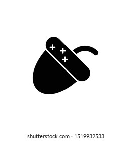 Acorn icon. Simple glyph, flat vector of autumn icons for ui and ux, website or mobile application