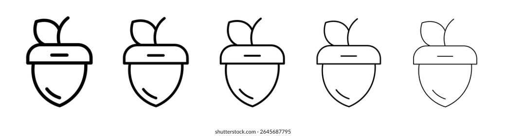 ícone de bolota ilustração simples logotipo arte