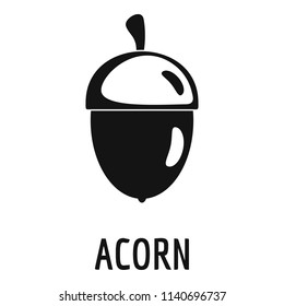 Acorn icon. Simple illustration of acorn vector icon for web design isolated on white background