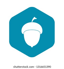 Acorn icon in simple style isolated on white background vector illustration