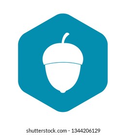 Acorn icon in simple style isolated vector illustration