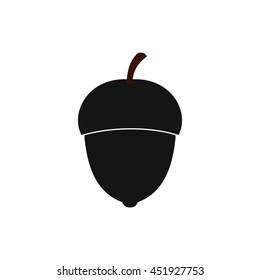 Acorn icon in simple style isolated vector illustration