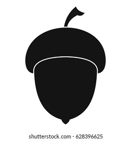 Acorn icon in simple style isolated on white background vector illustration