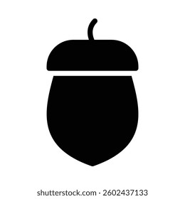 Acorn Icon in Solid Style