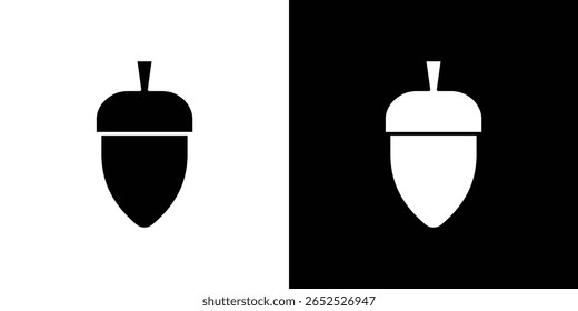 Acorn icon symbol collection. Flat vector stock illustration.