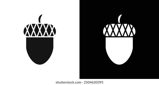 acorn icon Symbol mark in filled style