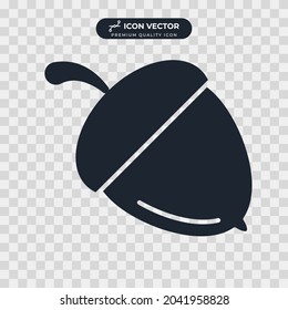 Acorn icon symbol template for graphic and web design collection logo vector illustration