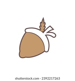 Acorn icon and symbol vector template illustration