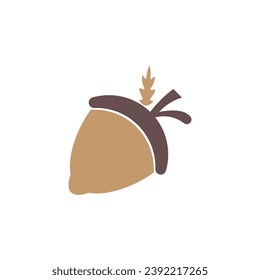 Acorn icon and symbol vector template illustration