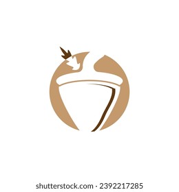 Icono de maíz y plantilla de vector de símbolo