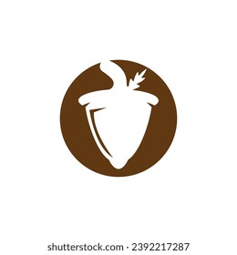 Acorn icon and symbol vector template illustration