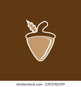 Acorn icon and symbol vector template illustration