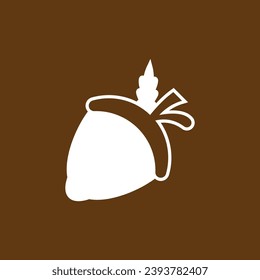 Acorn icon and symbol vector template illustration