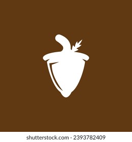 Acorn icon and symbol vector template illustration