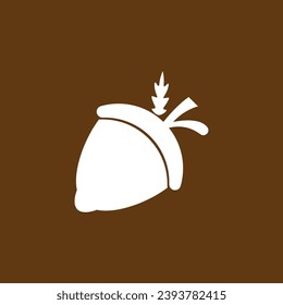 Acorn icon and symbol vector template illustration