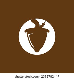 Acorn icon and symbol vector template illustration