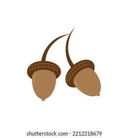 Acorn icon template free illustration vector