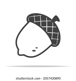 Acorn icon transparent vector isolated