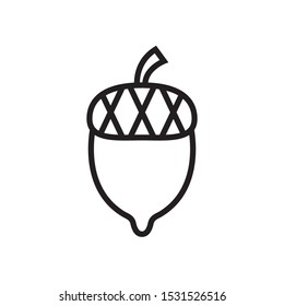 Acorn icon in trendy outline style design. Vector graphic illustration. Suitable for website design, logo, app, template, and ui. Editable vector stroke. EPS 10.