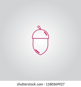 Acorn icon vector