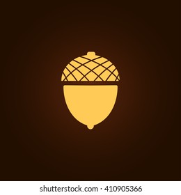 Acorn icon vector