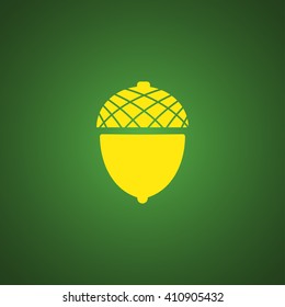 Acorn icon vector