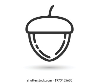 Acorn icon. Vector concept illustration for design.