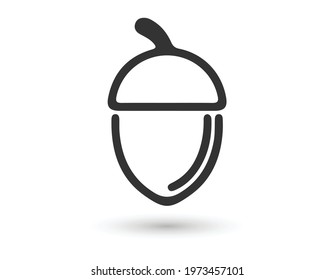 Acorn icon. Vector concept illustration for design.