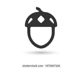 Acorn icon. Vector concept illustration for design.