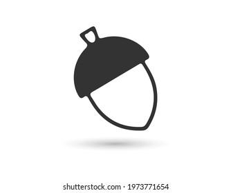 Acorn icon. Vector concept illustration for design.