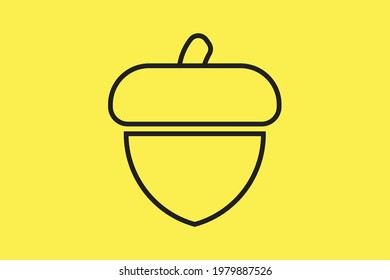 Acorn icon. Vector concept illustration for design with background