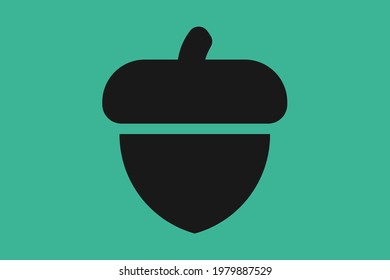 Acorn icon. Vector concept illustration for design with background