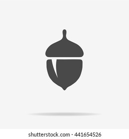 Acorn icon. Vector concept illustration for design.