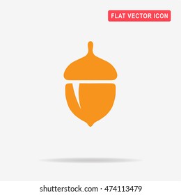 Acorn icon. Vector concept illustration for design.