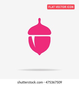 Acorn icon. Vector concept illustration for design.