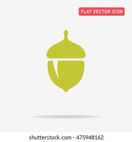 Acorn icon. Vector concept illustration for design.