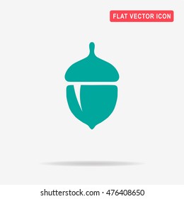 Acorn icon. Vector concept illustration for design.