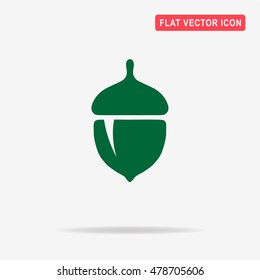 Acorn icon. Vector concept illustration for design.