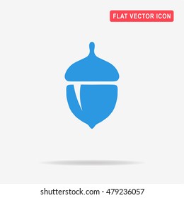 Acorn icon. Vector concept illustration for design.
