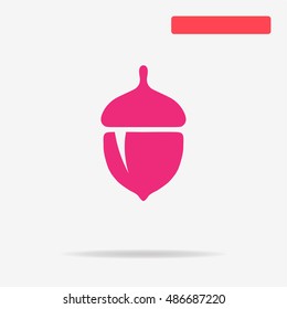 Acorn icon. Vector concept illustration for design.