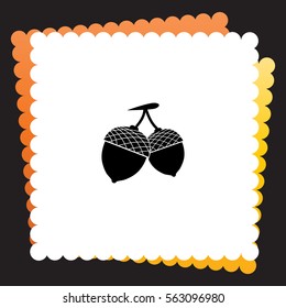 Acorn  icon. Vector design.