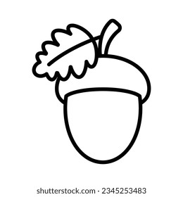 acorn icon vector design template in white background