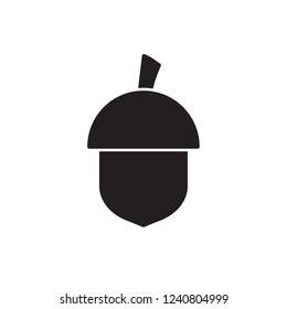 acorn icon vector glyph style. nut and bean icon